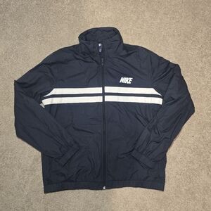 Nike Men's Sportswear Windbreaker Jacket - Navy/White - Size XL
